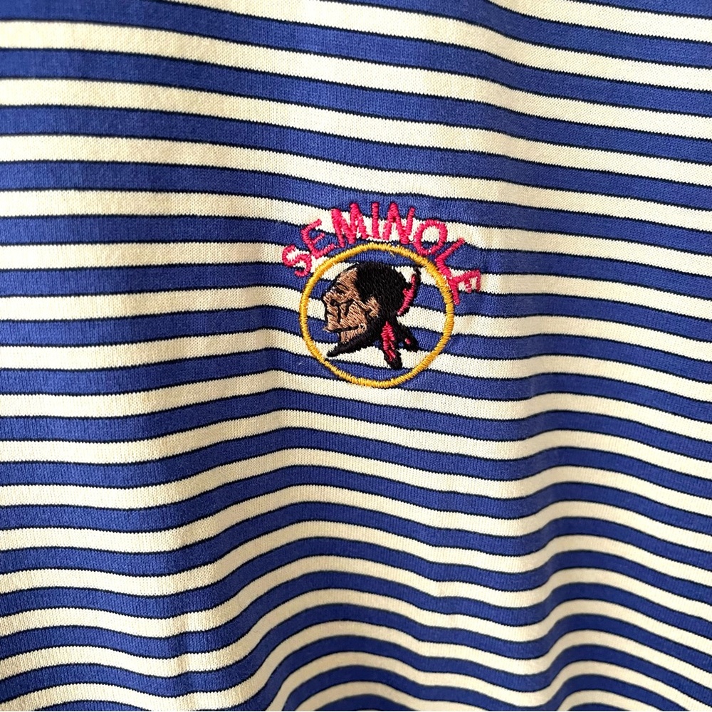 🔻LAST CHANCE🔻 BOBBY JONES Players Men’s Vintage Seminole Cotton Polo Blue Yellow - Picture 6 of 9